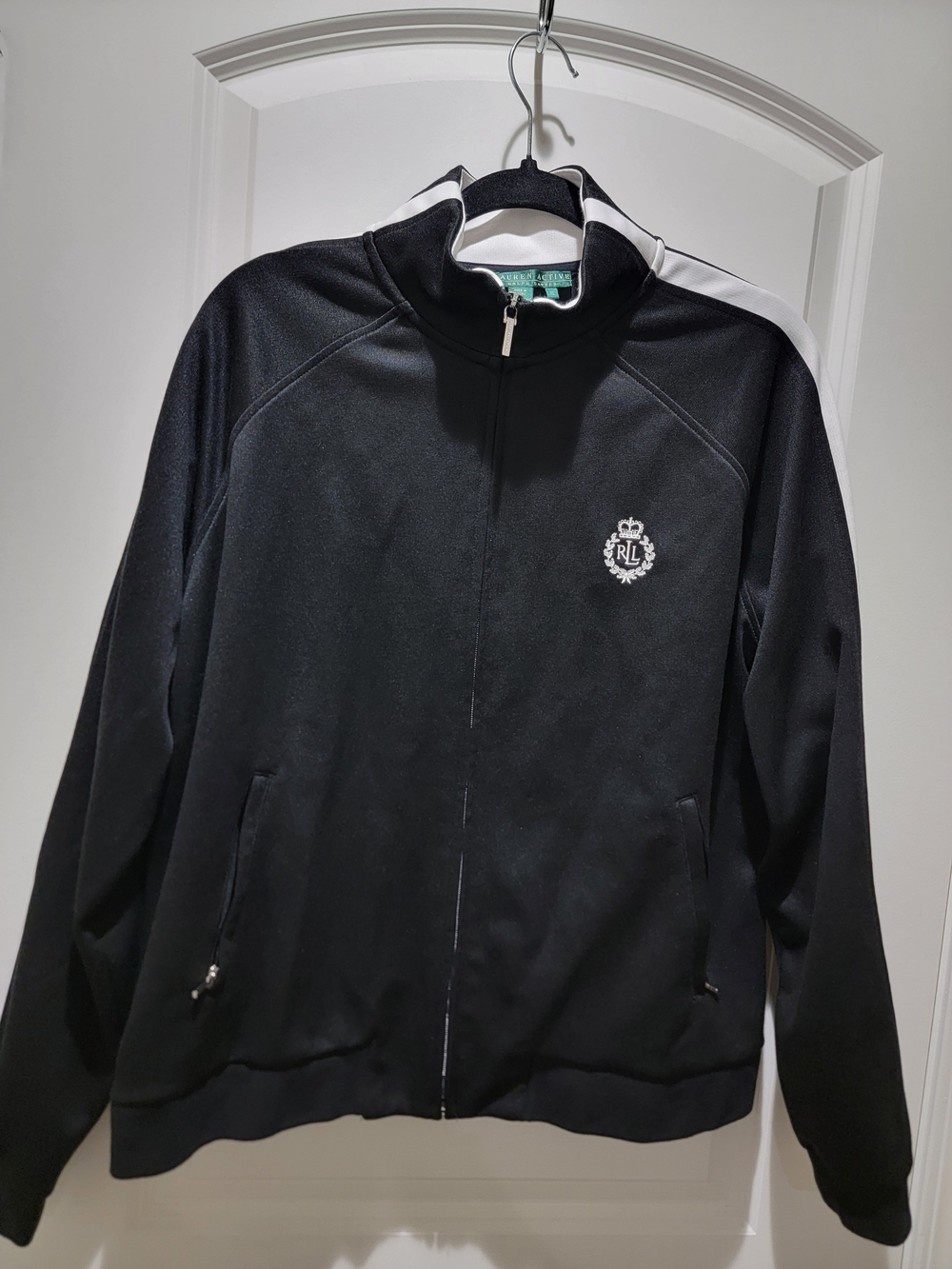 Lauren Active by Ralph Lauren women's full-zip Black & White jacket size XL